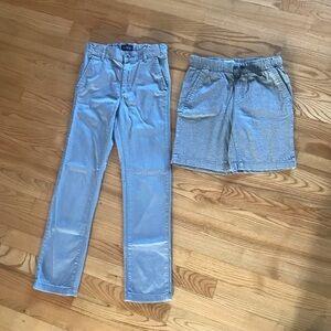 Boys size 8 gray shorts pants lot dress medium old navy Childrens place slim